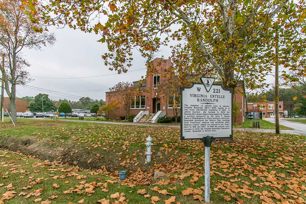 Virginia Estelle Randolph historical marker in Glen Allen, VA